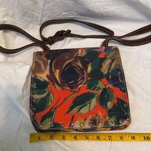 Patricia Nash Floral Crossbody Bag in Red, Green & Brown